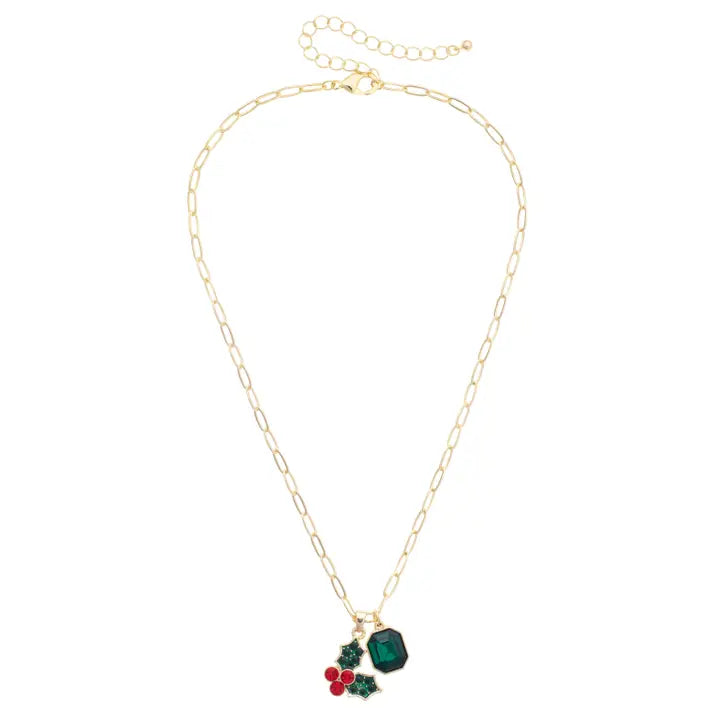 Holly Jolly Paperclip Necklace