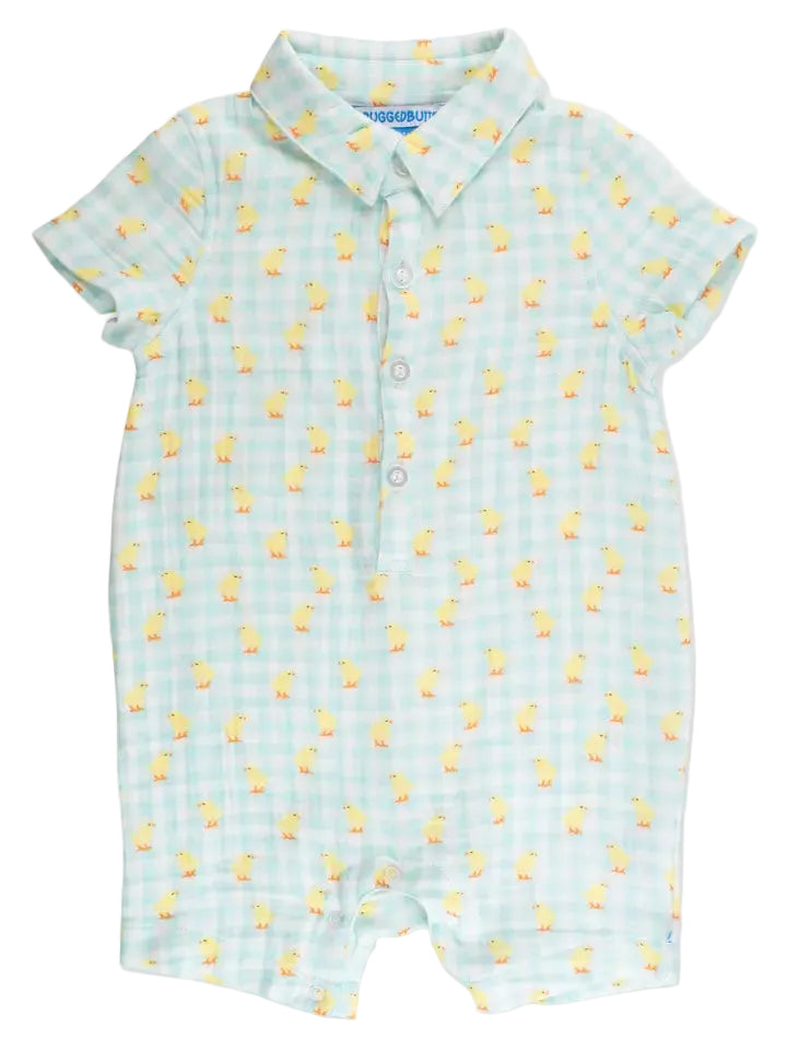 Baby Chick Button Down Romper