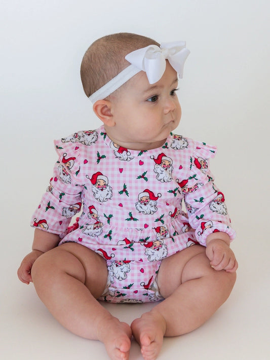 Dear Santa Ruffle Bubble Romper
