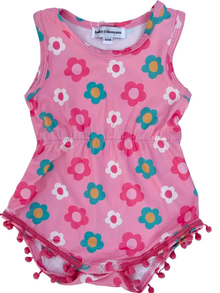 Bubblegum Blossom Pom Pom Romper
