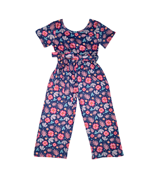 Pink Floral Jumpsuit