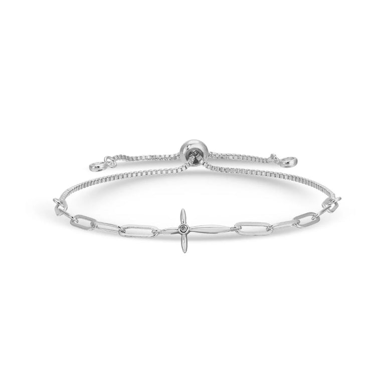 Silver Cross Pulley Bracelet