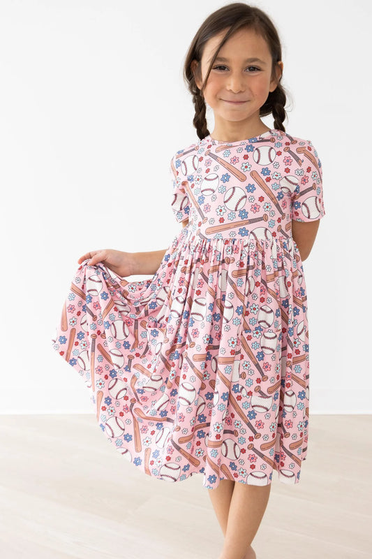 Batter Up Twirl Dress