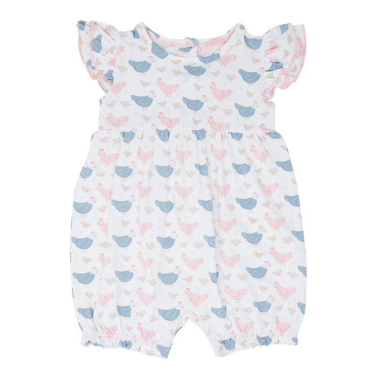 Happy Hens Ruffle Romper