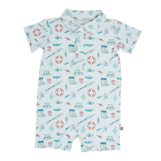Cast A Line Polo Romper
