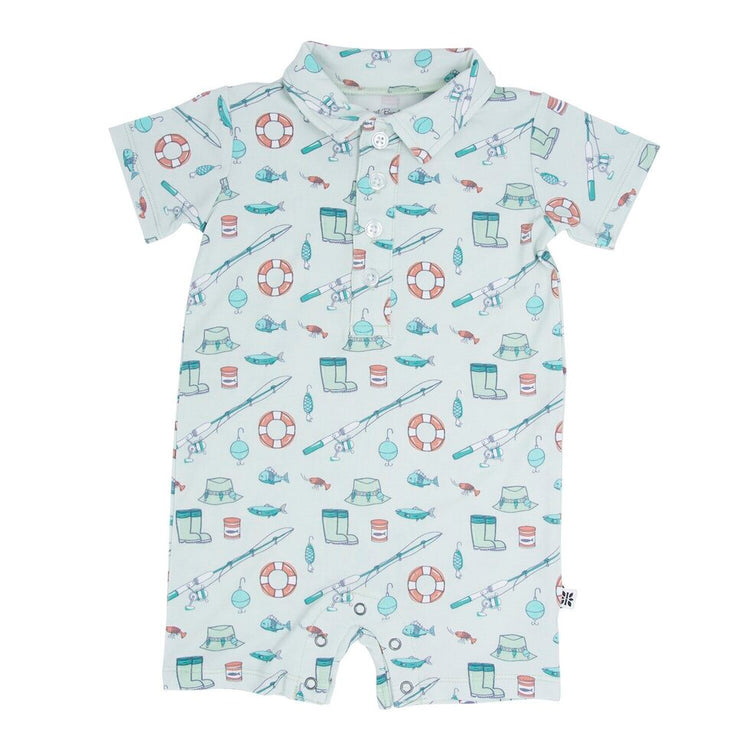Cast A Line Polo Romper