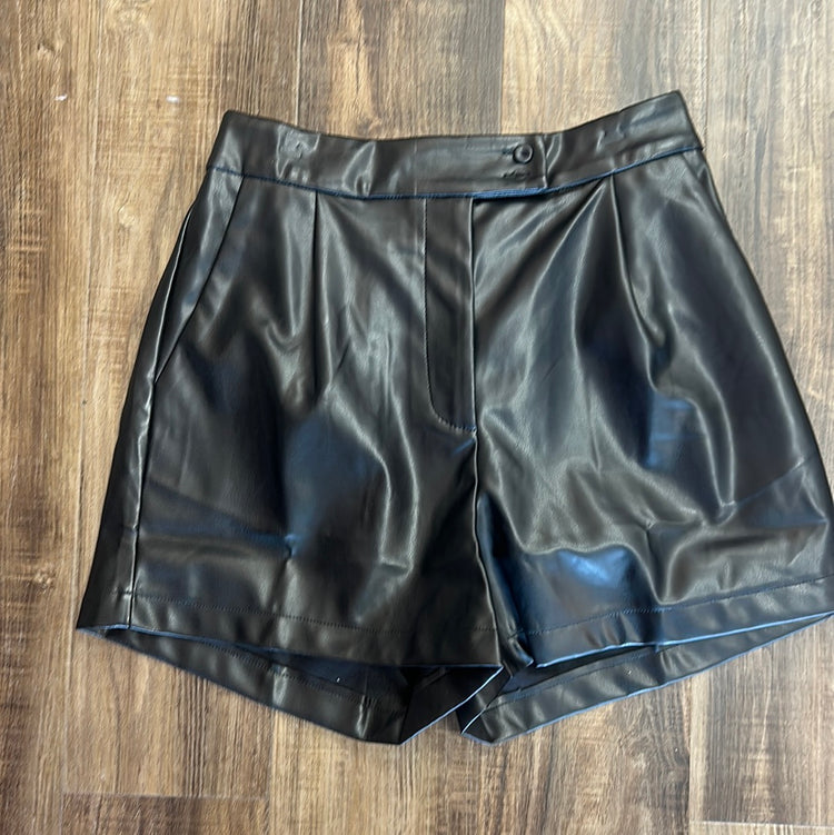Wonderfully Faux Leather Shorts