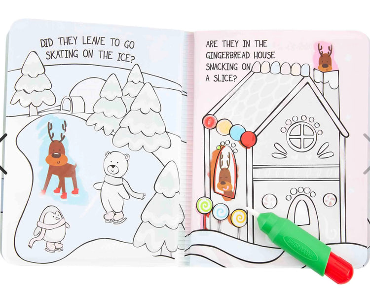 Santa’s Reindeer Watercolor Book