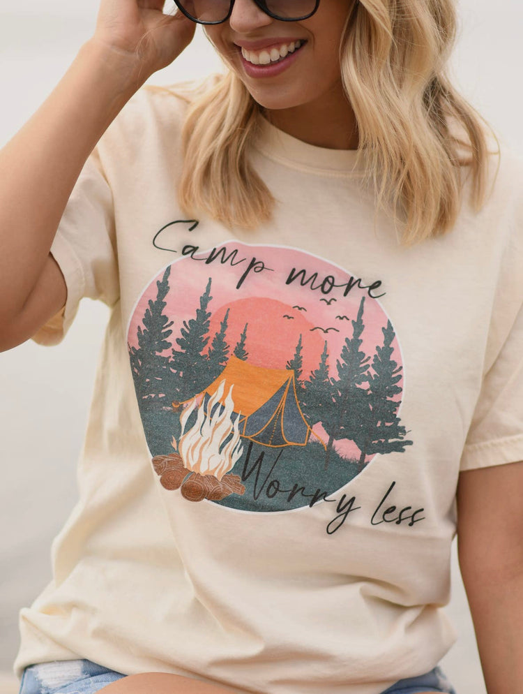 Camp More Worry Less Tee