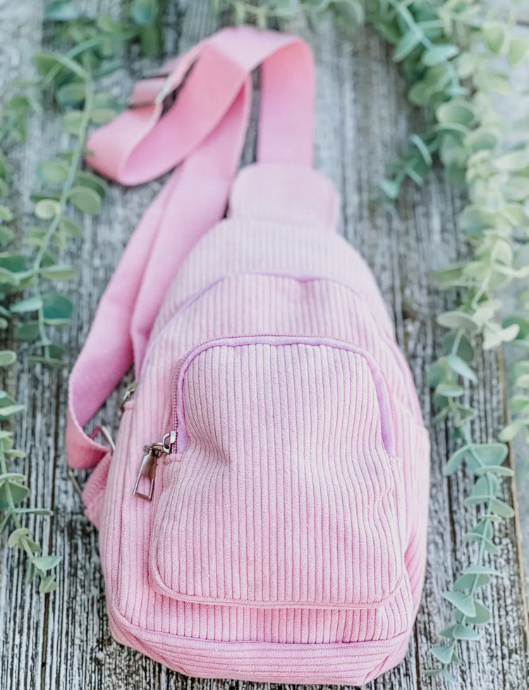 Pink Cord Bum Bag