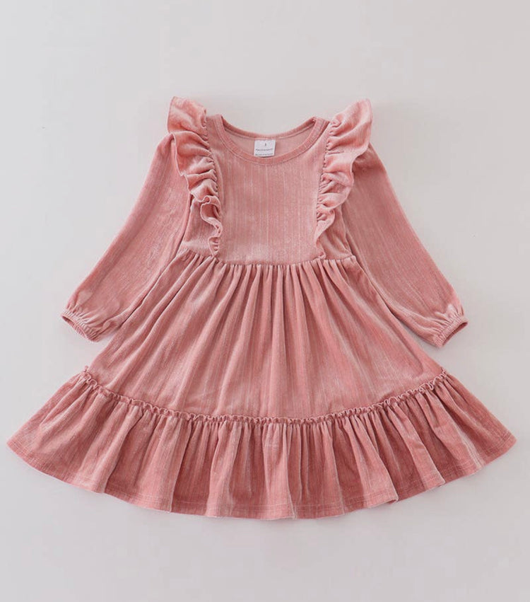 Pretty Pink Velvet Dress