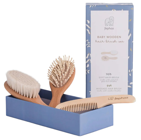 Wooden Hair Brush Set