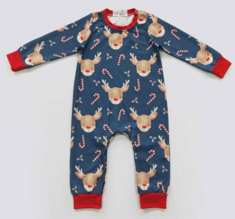 Oxford Deer Boy Romper