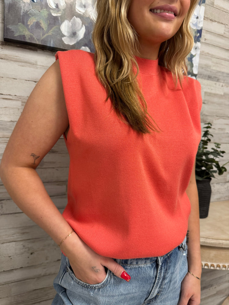 Coral Sweater Tank