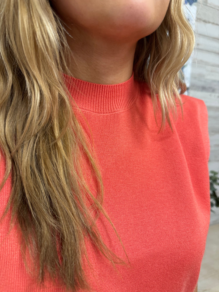 Coral Sweater Tank