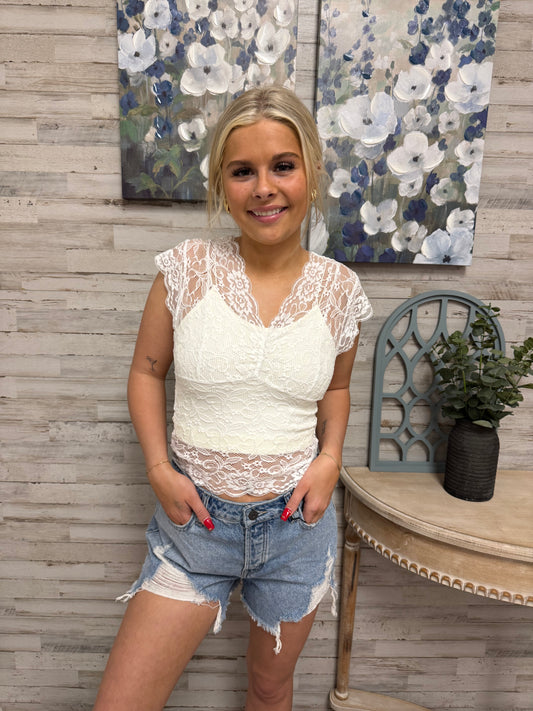 Eyelet Lace Top