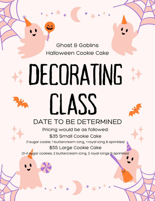 Ghost & Goblins Halloween Cookie Cake Decorating Class