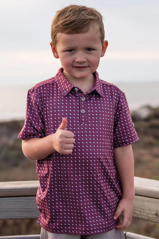 Texas Maroon & Grey - Youth Polo