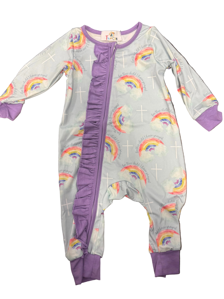 I Prayed Purple Rainbow Zippie