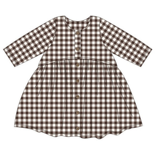 Mabel Bark Flannel Dress