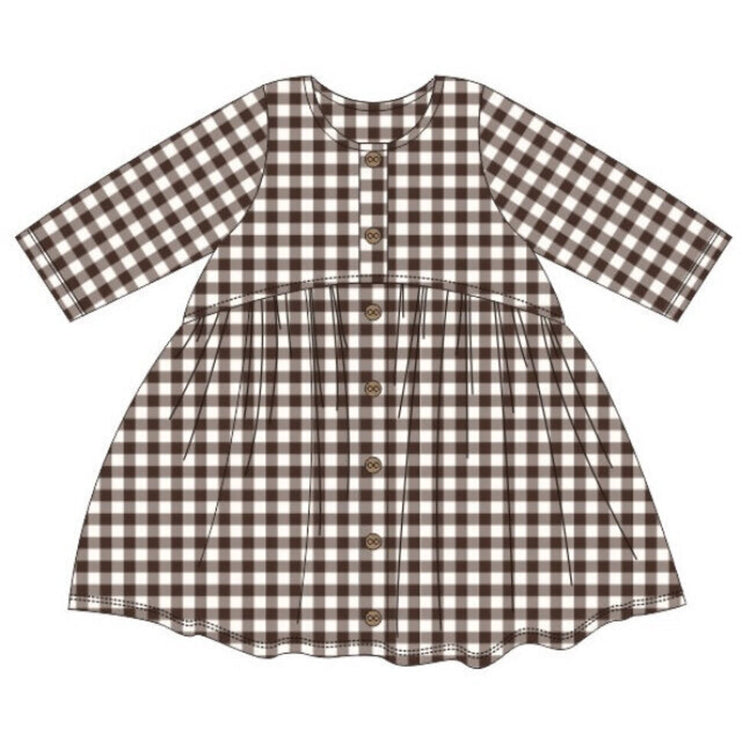 Mabel Bark Flannel Dress