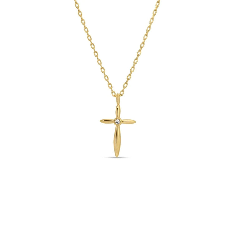 Delicate Gold Cross Necklace