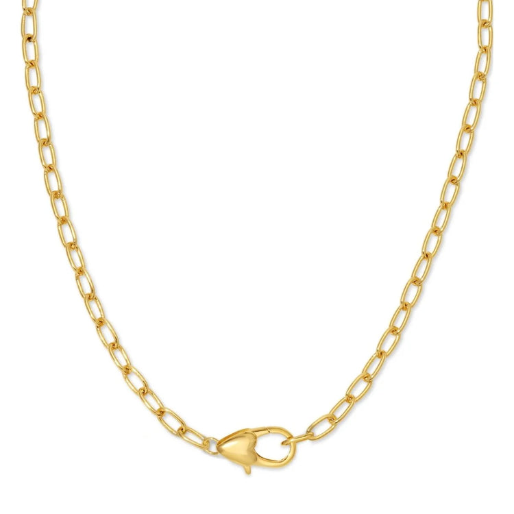 Gold Heart Clasp Necklace