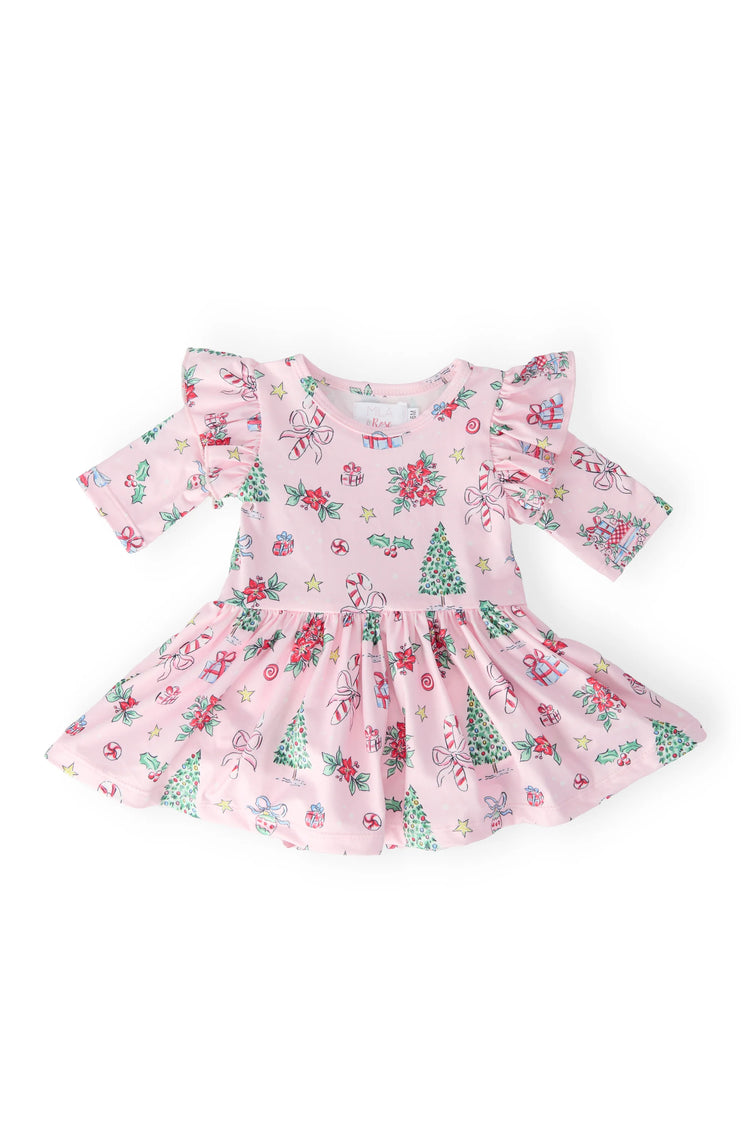 Pink Christmas Twirl Bodysuit