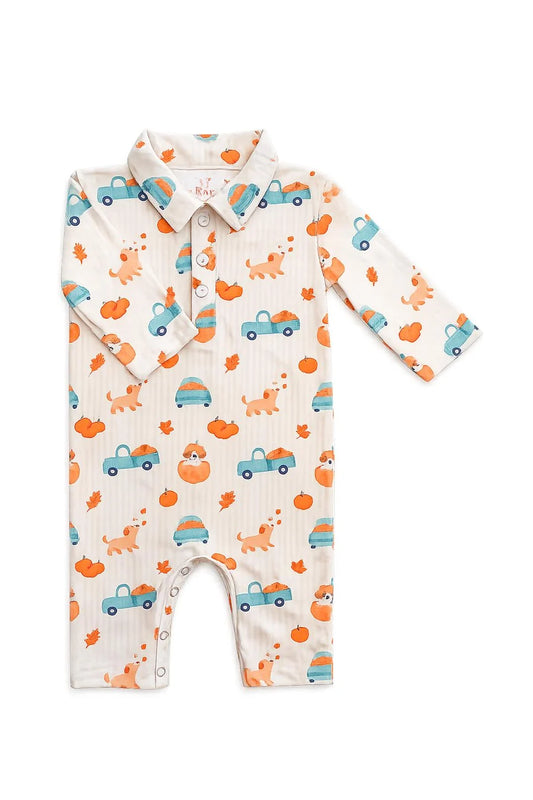 Pumpkin Spice Pups Polo One Piece