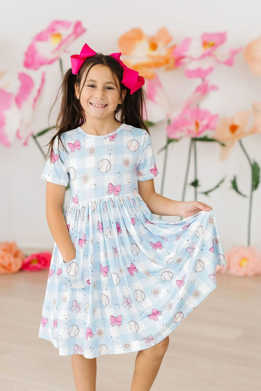 Daisies & Bows Baseball Dress