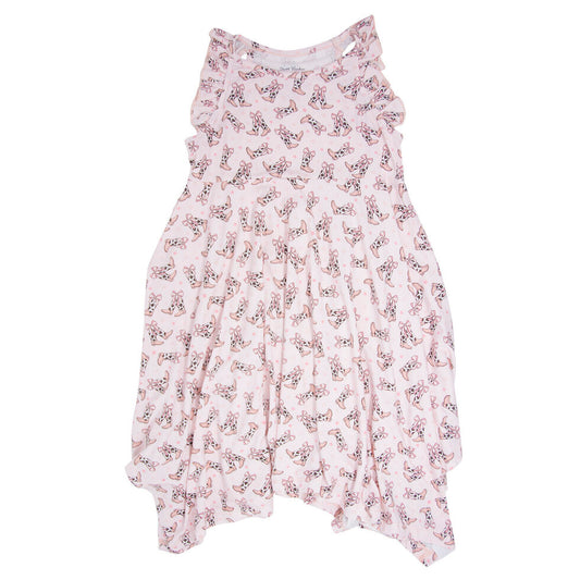 Cowhide Boots Racerback Dress