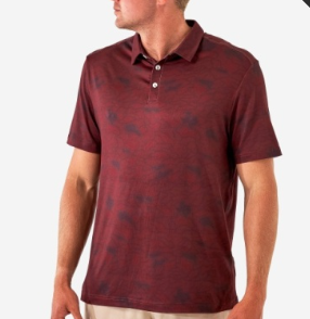 Performance Polo - Maroon Texas Camo