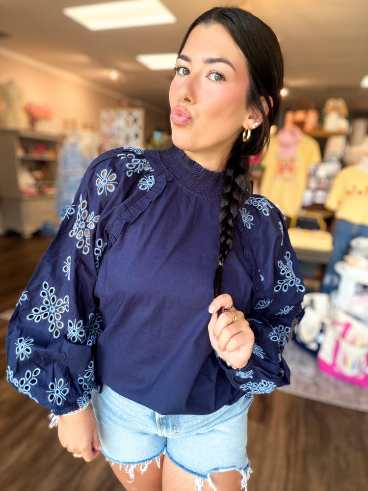 Navy Emilia Top