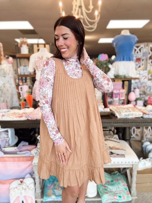 Pintuck Mini Dress