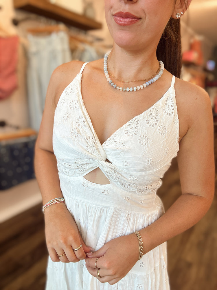 Ivory Twist Front Dress