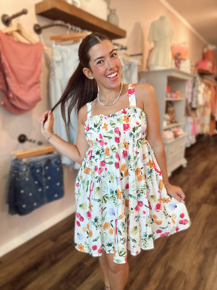 Pastel Pleated Mini Dress