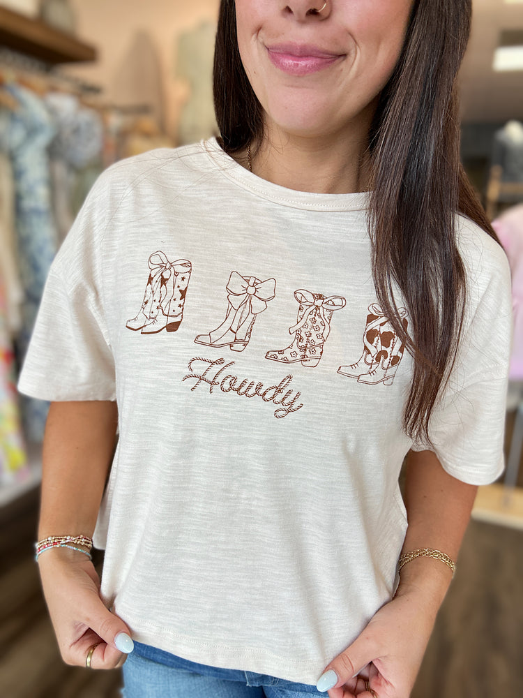 Howdy Cowgirl Oversized Crop