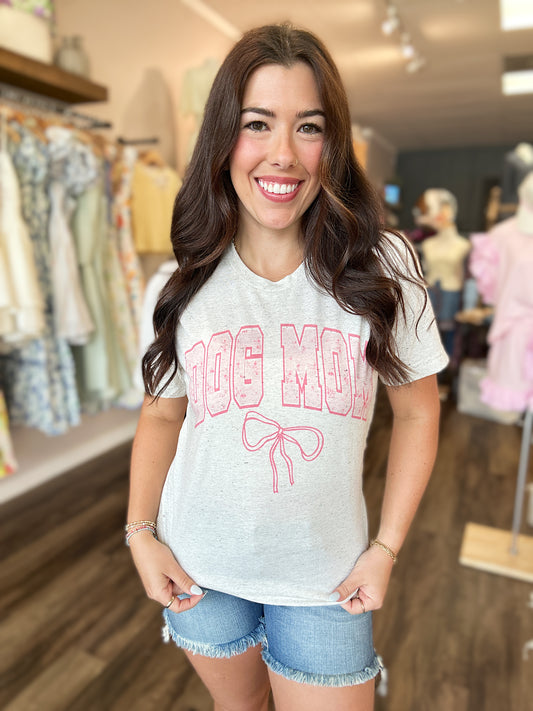 Dog Mom Bow Tee