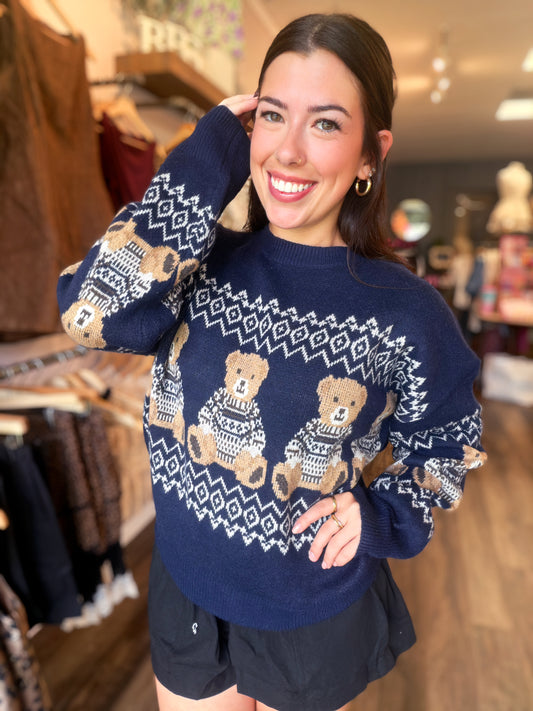 Navy Christmas Teddy