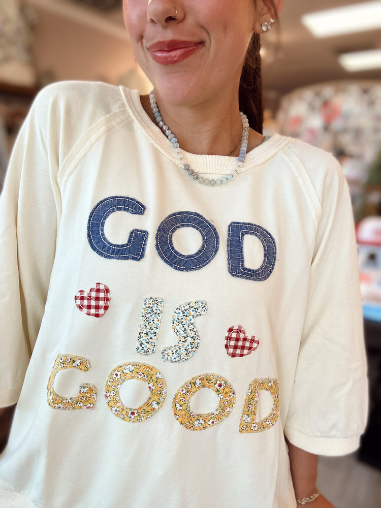 God Is Good Patchwork Tee