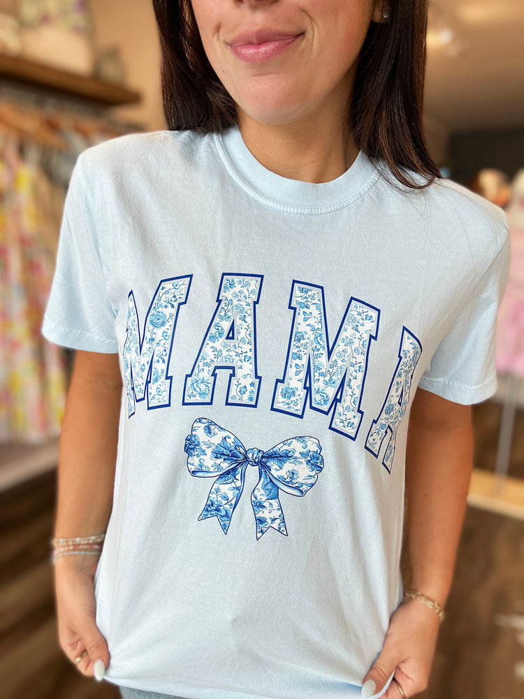 Blue Mama Bow Tee
