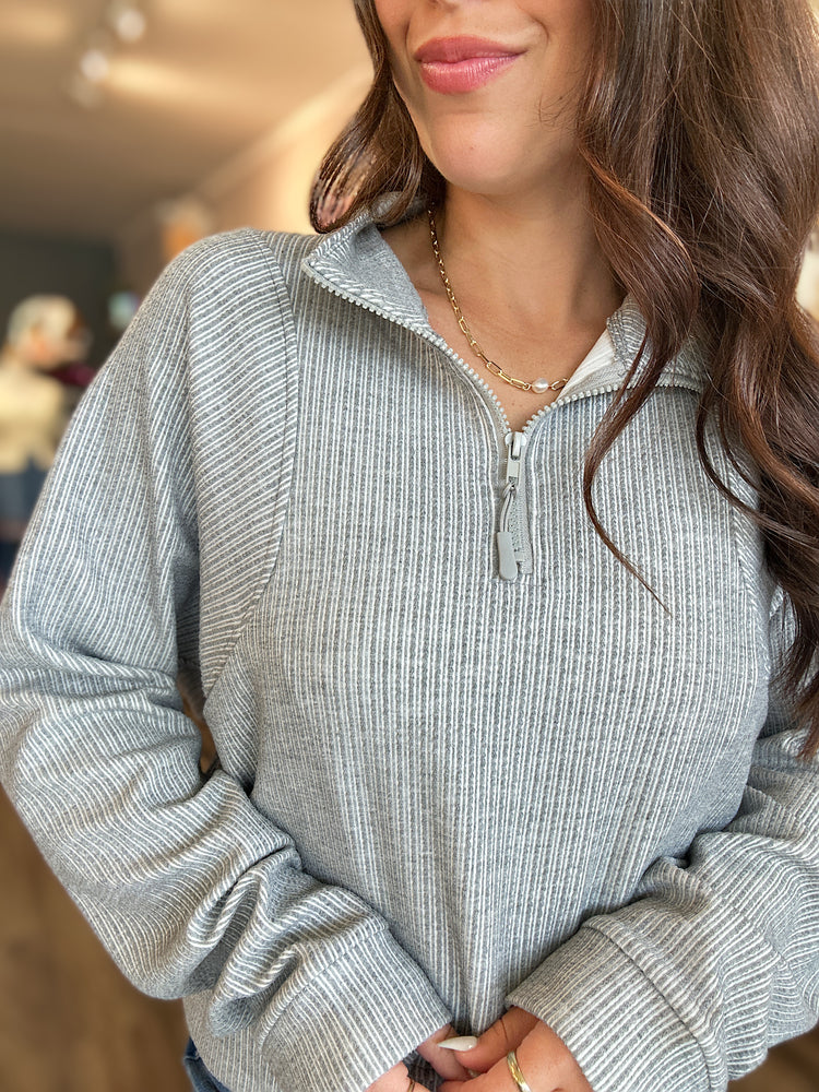 Halo Gray Half Zip