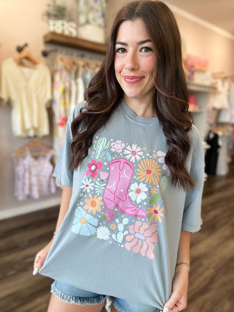 Floral Western Tee