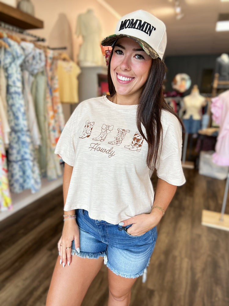 Howdy Cowgirl Oversized Crop