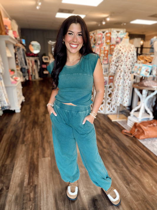 Washed Free Wrap Top