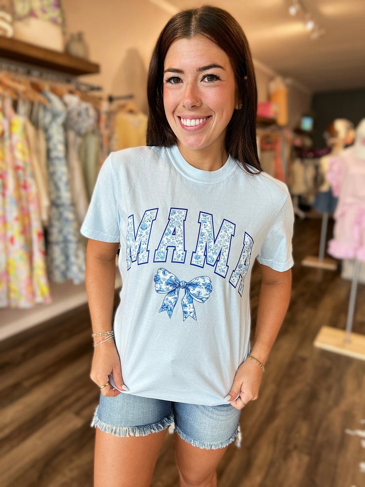 Blue Mama Bow Tee