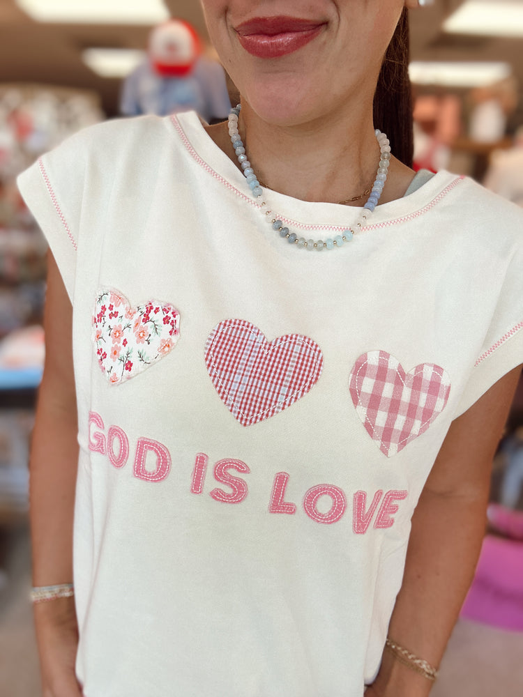 God Is Love Patchwork Tee