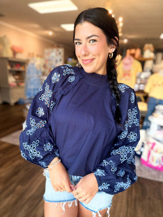 Navy Emilia Top