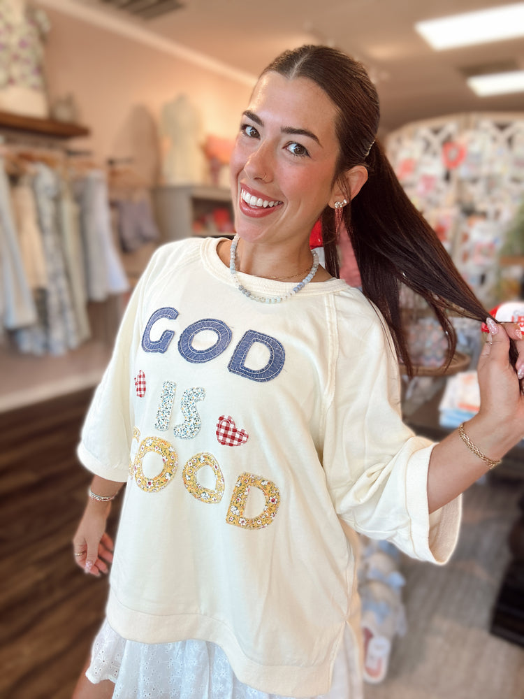 God Is Good Patchwork Tee