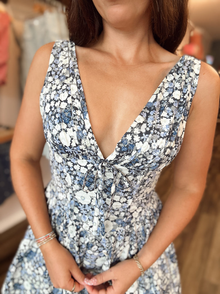 Navy Daisy Mini Dress
